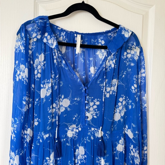 Anthropologie Marais Printed Chiffon Dress - Size Large - Picture 3 of 7